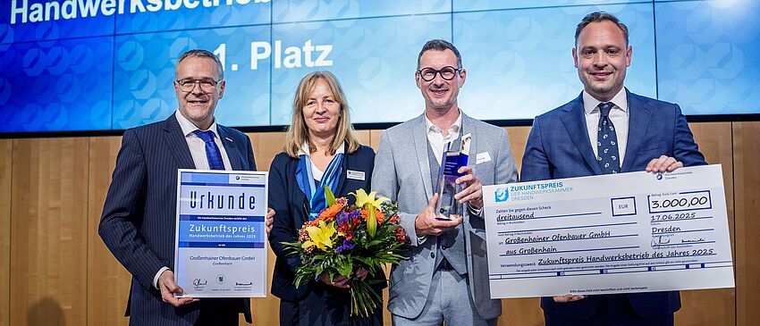 Großenhainer Ofenbauer GmbH gewinnt den  „Zukunftspreis – Handwerksbetrieb des Jahres 2025“ - Zum Beitrag