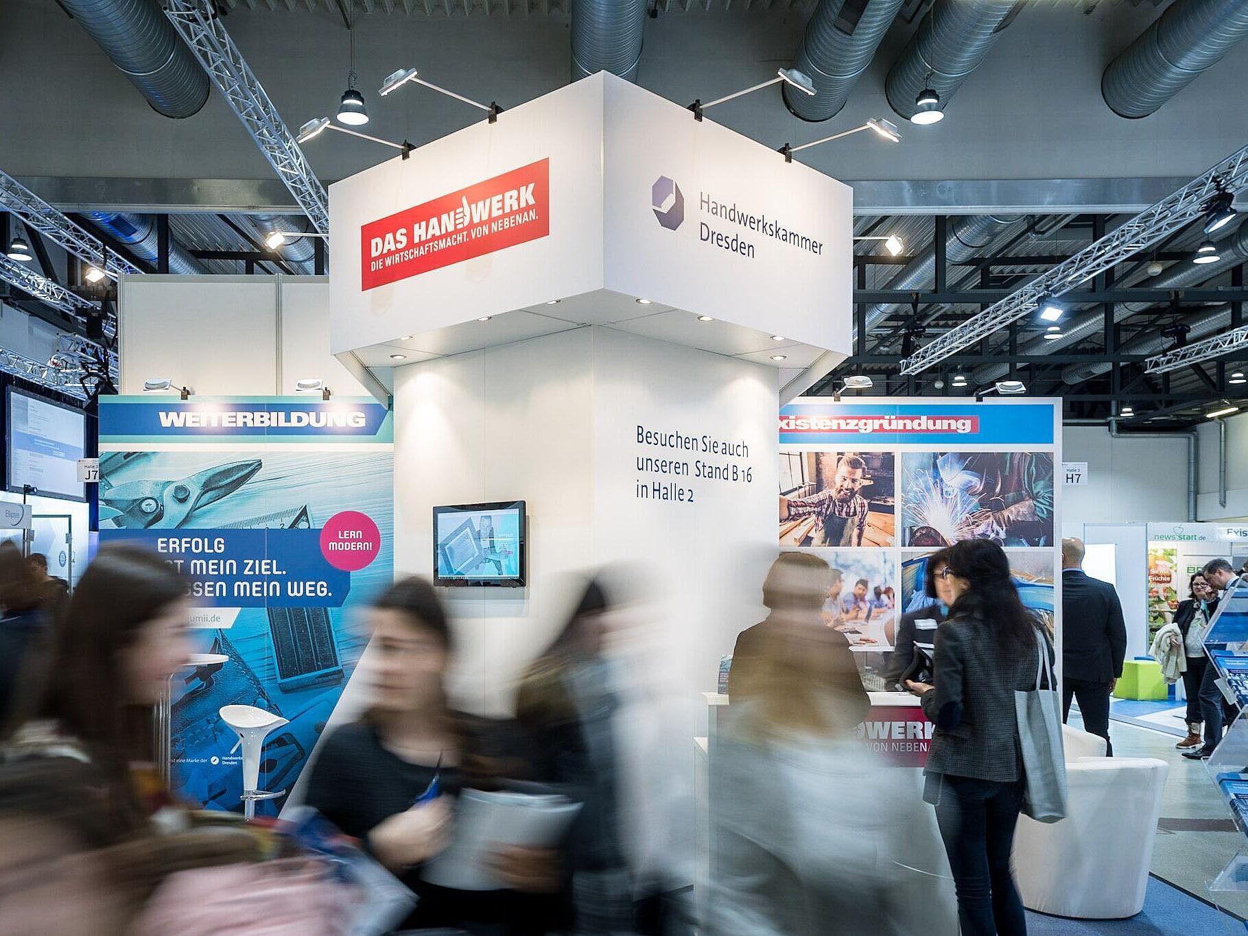 Blick auf den Messestand der Handwerkskammer Dresden.
