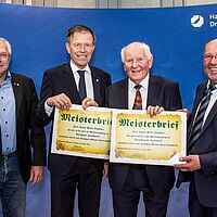 Impressionen aus der Festveranstaltung zur „Übergabe Goldene Meisterbriefe 2024“ der Handwerkskammer Dresden, fotografiert am 25. März 2023 im Bilderberg Bellevue Hotel Dresden.