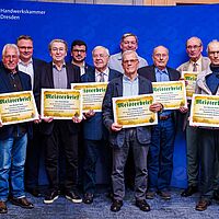 Impressionen aus der Festveranstaltung zur „Übergabe Goldene Meisterbriefe 2024“ der Handwerkskammer Dresden, fotografiert am 25. März 2023 im Bilderberg Bellevue Hotel Dresden.