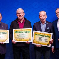 Impressionen aus der Festveranstaltung zur „Übergabe Goldene Meisterbriefe 2024“ der Handwerkskammer Dresden, fotografiert am 25. März 2023 im Bilderberg Bellevue Hotel Dresden.