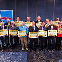 Impressionen aus der Festveranstaltung zur „Übergabe Goldene Meisterbriefe 2024“ der Handwerkskammer Dresden, fotografiert am 25. März 2023 im Bilderberg Bellevue Hotel Dresden.