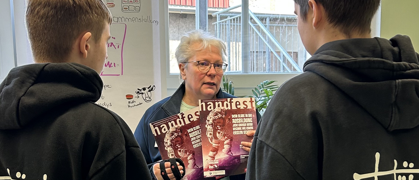 Impressionen aus der Veranstaltung \"Projekteinheit „Karrierewege im Handwerk“ zur Berufsorientierung in der Freien Oberschule in Rietschen
