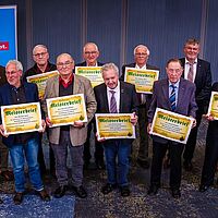 Impressionen aus der Festveranstaltung zur „Übergabe Goldene Meisterbriefe 2024“ der Handwerkskammer Dresden, fotografiert am 25. März 2023 im Bilderberg Bellevue Hotel Dresden.