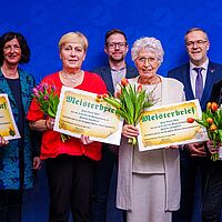 Impressionen aus der Festveranstaltung zur „Übergabe Goldene Meisterbriefe 2024“ der Handwerkskammer Dresden, fotografiert am 25. März 2023 im Bilderberg Bellevue Hotel Dresden.