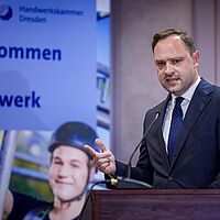 Übergabe Goldene Meisterbriefe 2026 Impressionen aus der Festveranstaltung zur „Übergabe Goldene Meisterbriefe 2026“ der Handwerkskammer Dresden, fotografiert am 21. April 2026 im Bellevue Hotel Dresden.