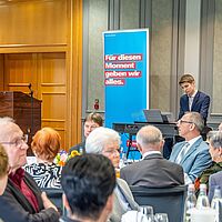 Impressionen aus der Festveranstaltung zur „Übergabe Goldene Meisterbriefe 2024“ der Handwerkskammer Dresden, fotografiert am 25. März 2023 im Bilderberg Bellevue Hotel Dresden.