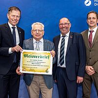 Impressionen aus der Festveranstaltung zur „Übergabe Goldene Meisterbriefe 2024“ der Handwerkskammer Dresden, fotografiert am 25. März 2023 im Bilderberg Bellevue Hotel Dresden.