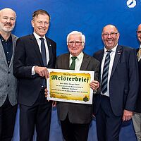 Impressionen aus der Festveranstaltung zur „Übergabe Goldene Meisterbriefe 2024“ der Handwerkskammer Dresden, fotografiert am 25. März 2023 im Bilderberg Bellevue Hotel Dresden.