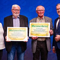 Impressionen aus der Festveranstaltung zur „Übergabe Goldene Meisterbriefe 2024“ der Handwerkskammer Dresden, fotografiert am 25. März 2023 im Bilderberg Bellevue Hotel Dresden.