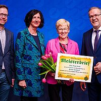 Impressionen aus der Festveranstaltung zur „Übergabe Goldene Meisterbriefe 2024“ der Handwerkskammer Dresden, fotografiert am 25. März 2023 im Bilderberg Bellevue Hotel Dresden.