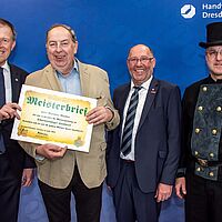 Impressionen aus der Festveranstaltung zur „Übergabe Goldene Meisterbriefe 2024“ der Handwerkskammer Dresden, fotografiert am 25. März 2023 im Bilderberg Bellevue Hotel Dresden.