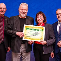 Impressionen aus der Festveranstaltung zur „Übergabe Goldene Meisterbriefe 2024“ der Handwerkskammer Dresden, fotografiert am 25. März 2023 im Bilderberg Bellevue Hotel Dresden.