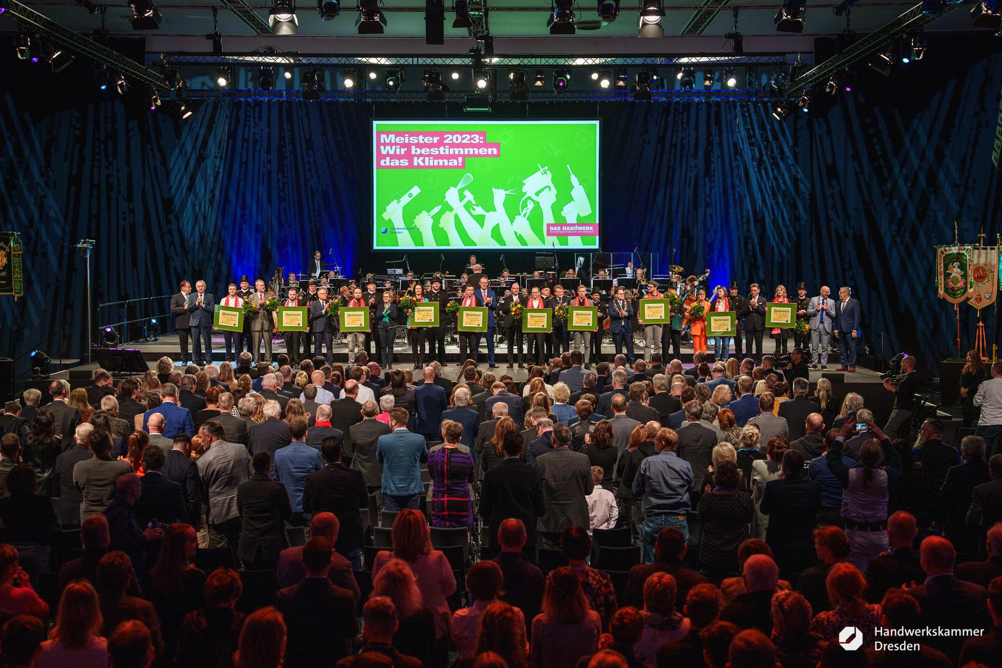 Impressionen von der Festveranstaltung der Meisterfeier 2023 der Handwerkskammer Dresden